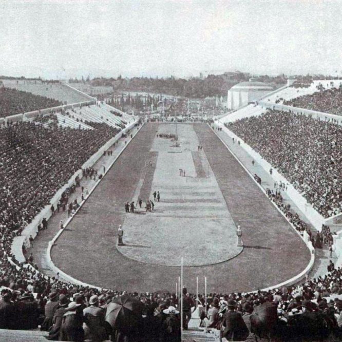 Le stade panathenaique d'Athenes en 1896